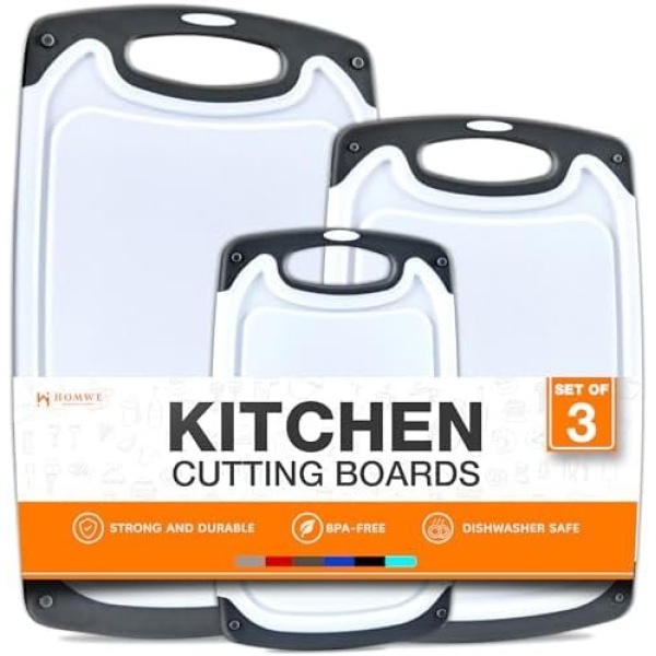 Cutting Boards for Kitchen - BPA-Free Chopping Board - Different Sizes & Non